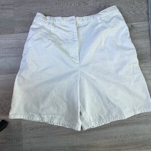 Pendleton Women’s High Rise White Cotton Shorts Size 12 Summer Classic